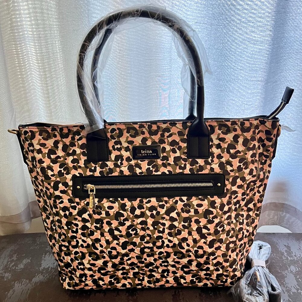 Trina Turk Double Handed Print Tote with Detachable Shoulder Strap